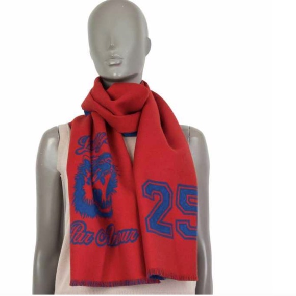 GUCCI Tiger Jacquard Wool Muffler Scarf - Picture 2 of 10